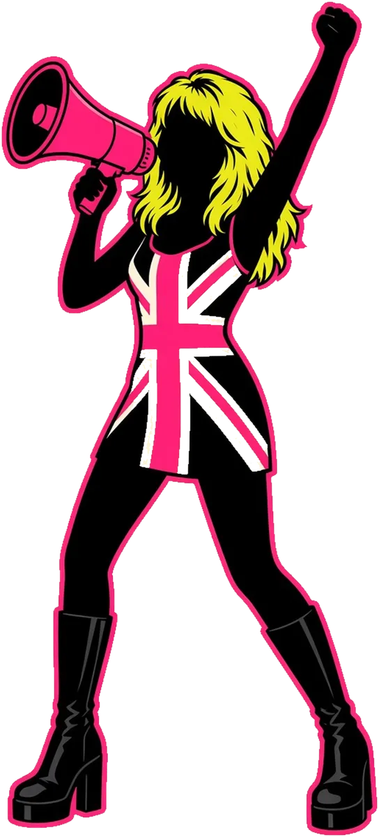 Illustration of Niki Waldegrave shouting through a megaphone